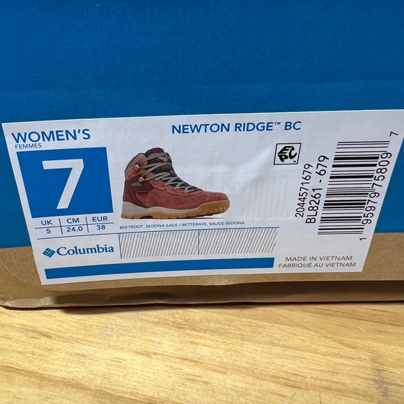 Columbia Women's Newton Ridge Bc Hiking Shoe size 7 - Picture 9 of 9